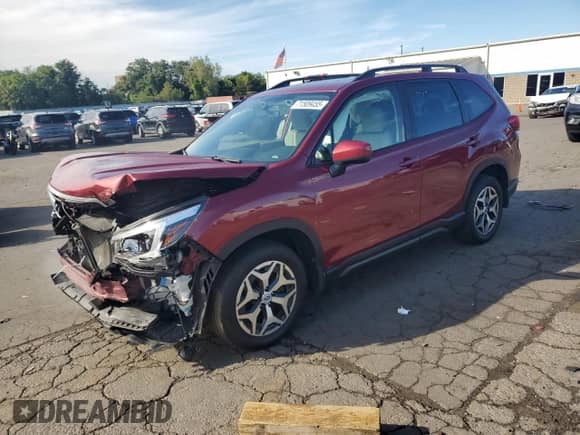 2021 Subaru Forester Premium z VIN JF2SKAJC7MH481472, wystawiony jako Copart lot #71509455 z przebiegiem 68 336 mil mil oraz Szkoda całkowita • Salvage title. Historia ofert i sprzedaży dostępna na DreamBid. Obrazek 1.