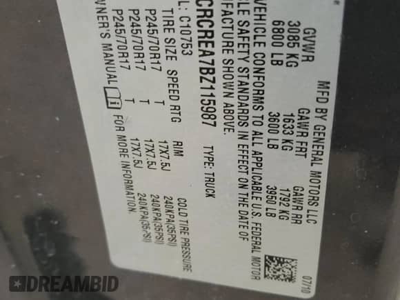 2011 Chevrolet Silverado 1500 LS z VIN 1GCRCREA7BZ115987, wystawiony jako Copart lot #55118205 z przebiegiem 108 272 mil mil oraz Szkoda całkowita • Salvage title. Historia ofert i sprzedaży dostępna na DreamBid. Obrazek 12.