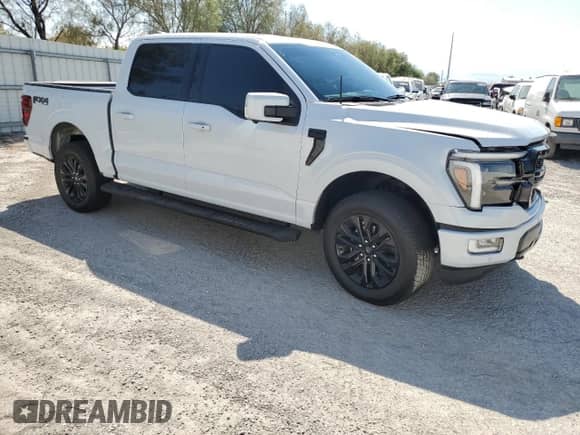 2025 Ford F-150 Lariat with VIN 1FTFW5L84SFA34918, listed as a Copart auction lot 67791115 with 2,610 mi miles and Salvage title. Bid and sale history available at DreamBid. Image 4.