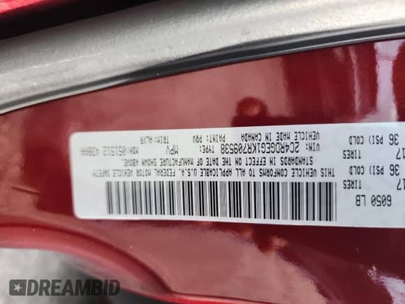 2019 Dodge Grand Caravan GT z VIN 2C4RDGEG1KR709538, wystawiony jako Copart lot #80912085 z przebiegiem 146 890 mil mil oraz Czysty tytuł • Clean title. Historia ofert i sprzedaży dostępna na DreamBid. Obrazek 10.