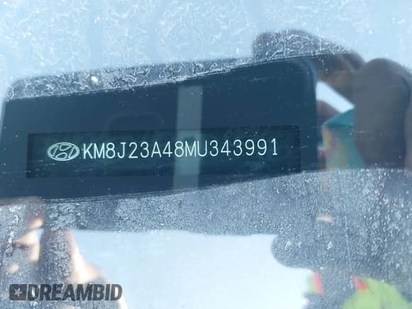 2021 Hyundai Tucson SE with VIN KM8J23A48MU343991, listed as a IAAI auction lot 41355432 with 53,310 mi miles and . Bid and sale history available at DreamBid. Image 9.