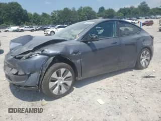 2023 Tesla Model Y with VIN 7SAYGDED2PF968035, listed as a Copart auction lot 62147315 with 23,408 mi miles and Salvage title. Bid and sale history available at DreamBid. Image 1.
