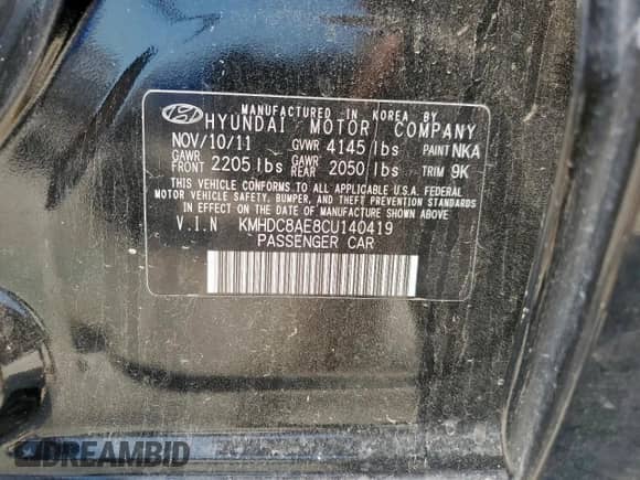 2012 Hyundai Elantra GLS z VIN KMHDC8AE8CU140419, wystawiony jako Copart lot #71560665 z przebiegiem 146 368 mil mil oraz Szkoda całkowita • Salvage title. Historia ofert i sprzedaży dostępna na DreamBid. Obrazek 12.