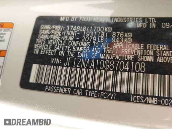 2016 Scion FR-S z VIN JF1ZNAA10G8704108, wystawiony jako IAAI lot #43250438 z przebiegiem 90 101 mil mil oraz . Historia ofert i sprzedaży dostępna na DreamBid. Obrazek 9.