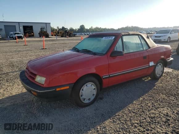 1991 Dodge Shadow with VIN 3B3XP45K6MT551958, listed as a Copart auction lot 73353914 with 116,984 mi miles and Salvage title. Bid and sale history available at DreamBid. Image 1.