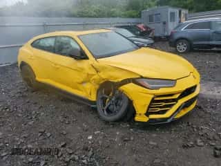 2019 Lamborghini Urus with VIN ZPBUA1ZL0KLA01046, listed as a Copart auction lot 56668015 with Not provided miles and Salvage title. Bid and sale history available at DreamBid. Image 4.