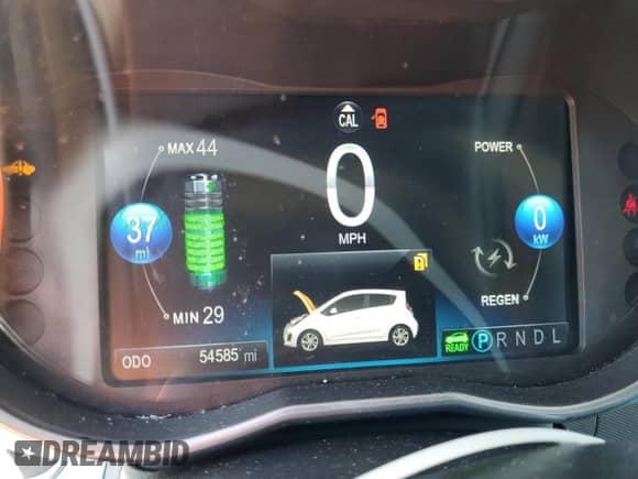 2015 Chevrolet Spark LT with VIN KL8CL6S09FC704105, listed as a Copart auction lot 60325675 with 54,585 mi miles and Salvage title. Bid and sale history available at DreamBid. Image 9.