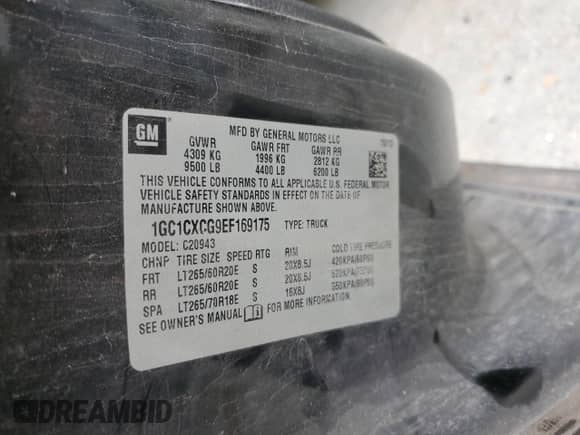 2014 Chevrolet Silverado 2500HD LT z VIN 1GC1CXCG9EF169175, wystawiony jako Copart lot #75117894 z przebiegiem 204 163 mil mil oraz Szkoda całkowita • Salvage title. Historia ofert i sprzedaży dostępna na DreamBid. Obrazek 12.