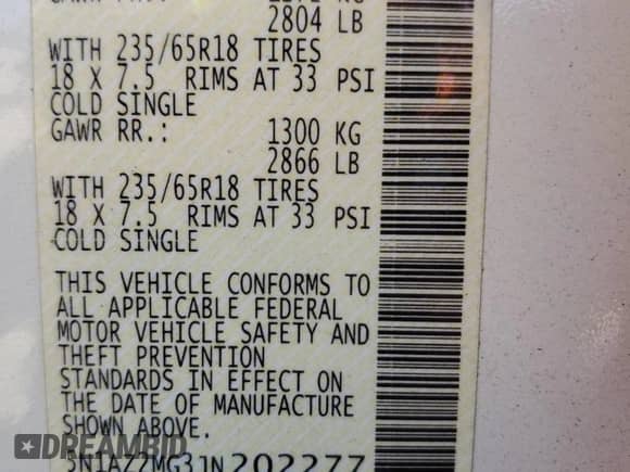 2018 Nissan Murano SL z VIN 5N1AZ2MG3JN202277, wystawiony jako Copart lot #80613305 z przebiegiem 172 295 mil mil oraz Szkoda całkowita • Salvage title. Historia ofert i sprzedaży dostępna na DreamBid. Obrazek 13.