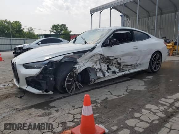 2021 BMW 4 Series M440i xDrive с VIN WBA13AR04MCF74724, выставлен на аукционе Copart как лот 59580625 с пробегом 76 810 миль миль и Списание • Salvage title. История ставок и продаж доступна на DreamBid. Изображение 1.