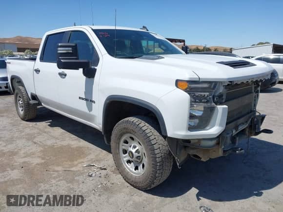 2020 Chevrolet Silverado 2500HD Work Truck z VIN 1GC1YLEY7LF237809, wystawiony jako IAAI lot #42468327 z przebiegiem 117 826 mil mil oraz . Historia ofert i sprzedaży dostępna na DreamBid. Obrazek 1.