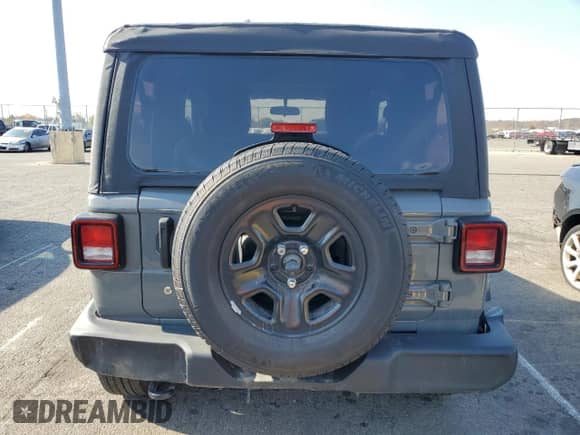 2023 Jeep Wrangler Sport с VIN 1C4GJXAN9PW573212, выставлен на аукционе Copart как лот 78471414 с пробегом 21 688 миль миль и Списание • Salvage title. История ставок и продаж доступна на DreamBid. Изображение 6.