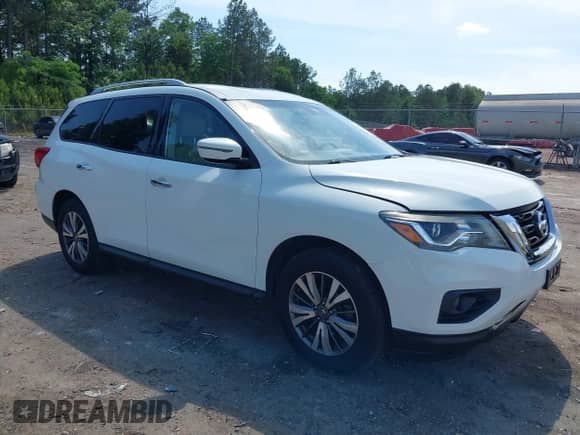 2017 Nissan Pathfinder S with VIN 5N1DR2MN0HC667357, listed as a IAAI auction lot 42150239 with 139,366 mi miles and . Bid and sale history available at DreamBid. Image 1.