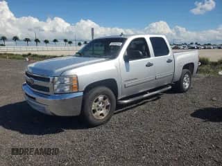 2013 Chevrolet Silverado 1500 LT with VIN 3GCPCSE01DG155829, listed as a Copart auction lot 82049145 with 123,976 mi miles and Salvage title. Bid and sale history available at DreamBid. Image 1.