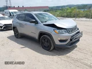 2018 Jeep Compass Sport with VIN 3C4NJCAB3JT462268, listed as a IAAI auction lot 42940832 with 109,326 mi miles and . Bid and sale history available at DreamBid. Image 1.
