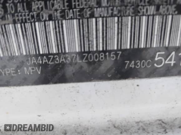 2020 Mitsubishi Outlander ES с VIN JA4AZ3A37LZ008157, выставлен на аукционе IAAI как лот 41110526 с пробегом 70 152 миль миль и . История ставок и продаж доступна на DreamBid. Изображение 9.