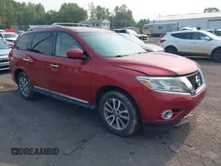 2013 Nissan Pathfinder SL with VIN 5N1AR2MM3DC627018, listed as a IAAI auction lot 42854840 with 123,416 mi miles and . Bid and sale history available at DreamBid. Image 1.