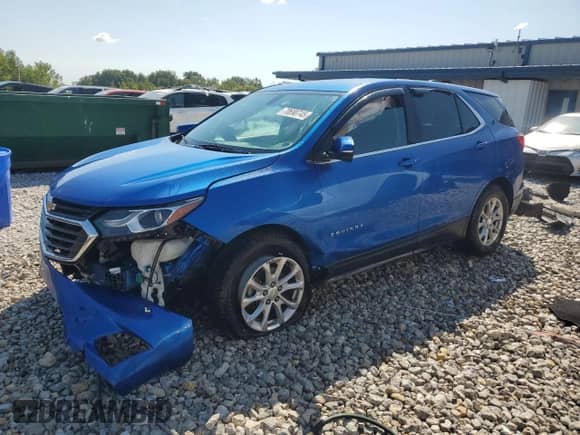 2019 Chevrolet Equinox LT z VIN 3GNAXUEV2KS573786, wystawiony jako Copart lot #70690745 z przebiegiem 82 569 mil mil oraz Czysty tytuł • Clean title. Historia ofert i sprzedaży dostępna na DreamBid. Obrazek 1.