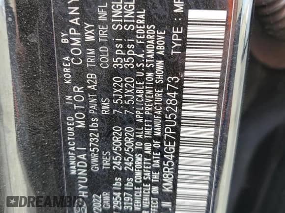 2023 Hyundai Palisade Limited с VIN KM8R54GE7PU528473, выставлен на аукционе Copart как лот 81499425 с пробегом 42 747 миль миль и Списание • Salvage title. История ставок и продаж доступна на DreamBid. Изображение 13.