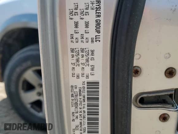 2011 Ram 1500 Big Horn with VIN 1D7RV1GTXBS541178, listed as a Copart auction lot 59083665 with 202,355 mi miles and Clean title. Bid and sale history available at DreamBid. Image 12.