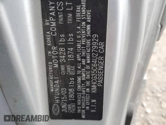 2004 Hyundai Accent GL z VIN KMHCG35C64U279929, wystawiony jako Copart lot #81661824 z przebiegiem 99 222 mil mil oraz Szkoda całkowita • Salvage title. Historia ofert i sprzedaży dostępna na DreamBid. Obrazek 12.