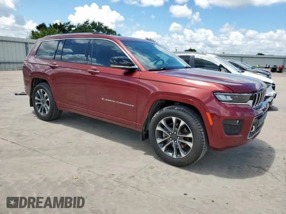 2021 Jeep Grand Cherokee Overland with VIN 1C4RJKDG9M8184644, listed as a Copart auction lot 62480205 with 54,278 mi miles and Salvage title. Bid and sale history available at DreamBid. Image 4.