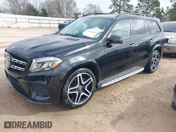 2017 Mercedes-Benz GLS 550 with VIN 4JGDF7DE3HA952393, listed as a IAAI auction lot 41486489 with 86,350 mi miles and . Bid and sale history available at DreamBid. Image 2.