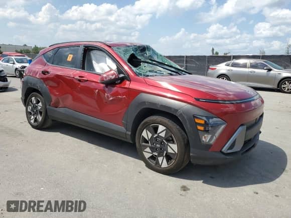 2024 Hyundai Kona SEL with VIN KM8HB3ABXRU068497, listed as a Copart auction lot 53792705 with 47,819 mi miles and Non repairable. Bid and sale history available at DreamBid. Image 4.