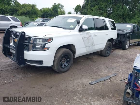 2017 Chevrolet Tahoe Commercial with VIN 1GNSKDEC9HR317528, listed as a IAAI auction lot 43043267 with 124,135 mi miles and . Bid and sale history available at DreamBid. Image 2.