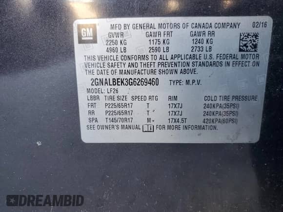 2016 Chevrolet Equinox LS z VIN 2GNALBEK3G6269460, wystawiony jako Copart lot #89648635 z przebiegiem 137 832 mil mil oraz Szkoda całkowita • Salvage title. Historia ofert i sprzedaży dostępna na DreamBid. Obrazek 13.