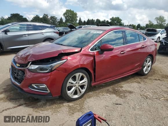 2017 Chevrolet Cruze Premier with VIN 1G1BF5SM4H7141847, listed as a Copart auction lot 69916315 with 68,913 mi miles and Salvage title. Bid and sale history available at DreamBid. Image 1.