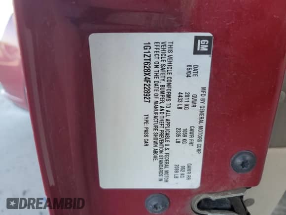2004 Chevrolet Malibu Maxx LS с VIN 1G1ZT628X4F228927, выставлен на аукционе Copart как лот 69141885 с пробегом 204 657 миль миль и Чистый • Clean title. История ставок и продаж доступна на DreamBid. Изображение 13.