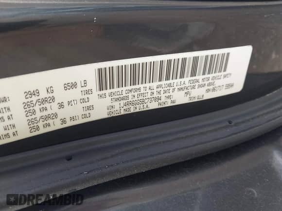 2011 Jeep Grand Cherokee Overland z VIN 1J4RR6GG5BC737094, wystawiony jako IAAI lot #43115697 z przebiegiem 184 207 mil mil oraz . Historia ofert i sprzedaży dostępna na DreamBid. Obrazek 9.