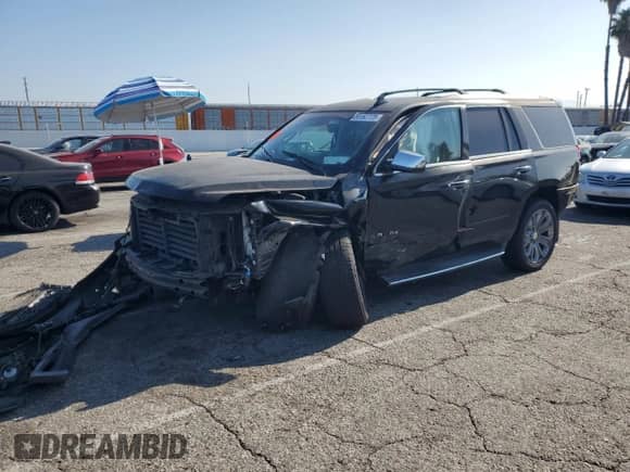 2017 Chevrolet Tahoe Premier with VIN 1GNSCCKC0HR275228, listed as a Copart auction lot 59162725 with 72,468 mi miles and Salvage title. Bid and sale history available at DreamBid. Image 1.