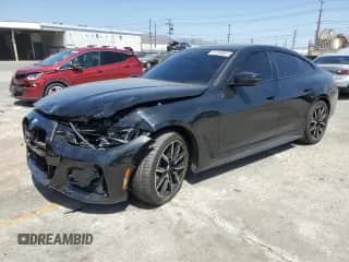 2024 BMW i4 eDrive40 with VIN WBY73AW0XRFR62236, listed as a Copart auction lot 61538805 with 17,941 mi miles and Salvage title. Bid and sale history available at DreamBid. Image 1.