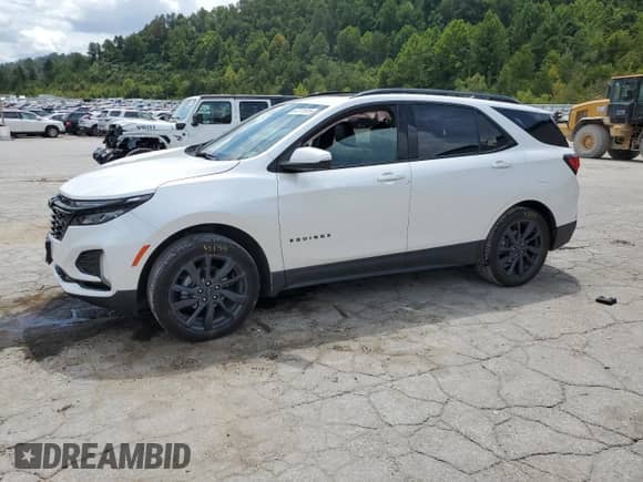 2024 Chevrolet Equinox RS with VIN 3GNAXWEG2RS106052, listed as a Copart auction lot 67771915 with 21,093 mi miles and Salvage title. Bid and sale history available at DreamBid. Image 1.