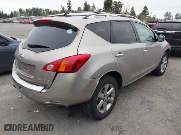2009 Nissan Murano SL with VIN JN8AZ18W49W212455, listed as a IAAI auction lot 42964948 with 183,956 mi miles and . Bid and sale history available at DreamBid. Image 4.