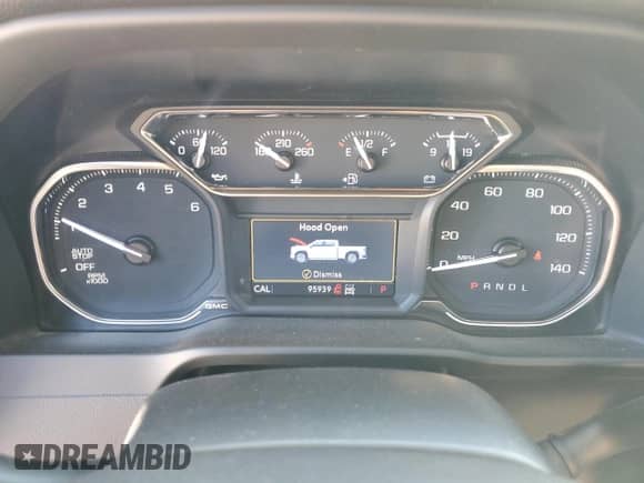 2020 GMC Sierra 1500 AT4 with VIN 1GTP9EED2LZ378785, listed as a Copart auction lot 82553065 with 95,939 mi miles and Salvage title. Bid and sale history available at DreamBid. Image 9.