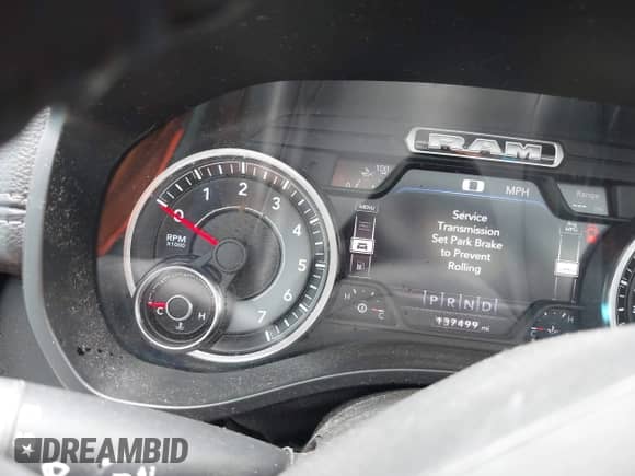 2019 Ram 1500 Laramie with VIN 1C6RREJT0KN916693, listed as a IAAI auction lot 42386221 with 137,499 mi miles and . Bid and sale history available at DreamBid. Image 7.