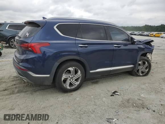 2021 Hyundai Santa Fe SEL with VIN 5NMS34AJXMH308068, listed as a Copart auction lot 69511005 with 45,638 mi miles and Salvage title. Bid and sale history available at DreamBid. Image 3.