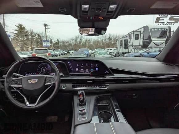 2023 Cadillac Escalade 4WD Sport with VIN 1GYS4FKL2PR230XXX, listed as a Copart auction lot 49276745 with 46,257 mi miles and Clean title. Bid and sale history available at DreamBid. Image 9.