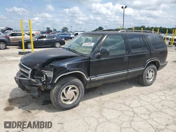 1996 Chevrolet Blazer with VIN 1GNDT13W8T2222722, listed as a Copart auction lot 65243055 with 195,725 mi miles and Salvage title. Bid and sale history available at DreamBid. Image 1.