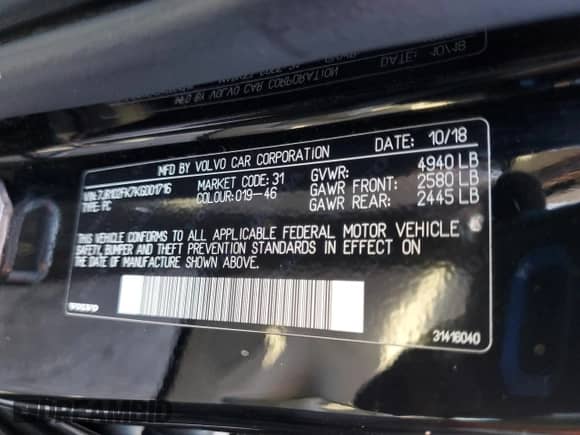 2019 Volvo S60 Momentum с VIN 7JR102FK7KG001716, выставлен на аукционе Copart как лот 86107015 с пробегом 57 630 миль миль и Списание • Salvage title. История ставок и продаж доступна на DreamBid. Изображение 12.