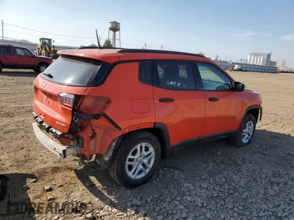 2017 Jeep Compass Sport with VIN 3C4NJDAB0HT647460, listed as a Copart auction lot 80199615 with Not provided miles and Salvage title. Bid and sale history available at DreamBid. Image 3.