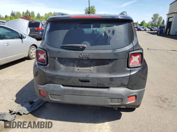 2018 Jeep Renegade Latitude with VIN ZACCJABBXJPH25230, listed as a Copart auction lot 55446355 with Not provided miles and Salvage title. Bid and sale history available at DreamBid. Image 6.