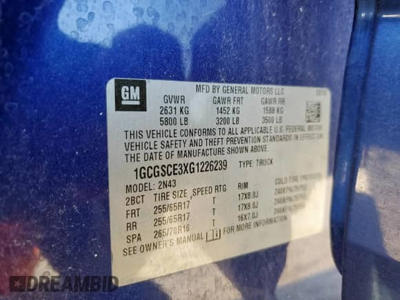 2016 Chevrolet Colorado 2WD LT с VIN 1GCGSCE3XG1226239, выставлен на аукционе Copart как лот 80444355 с пробегом 63 963 миль миль и Списание • Salvage title. История ставок и продаж доступна на DreamBid. Изображение 13.