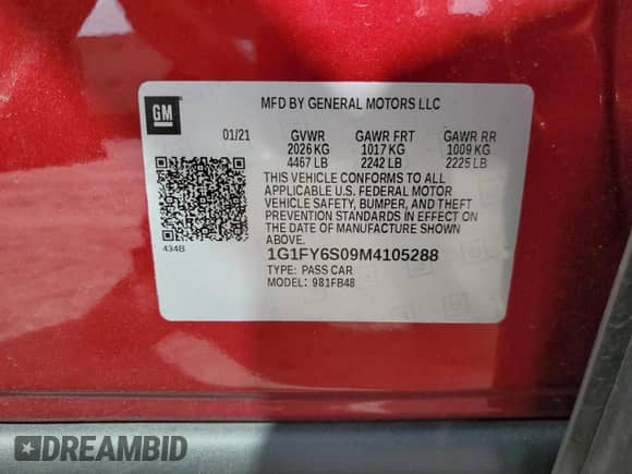 2021 Chevrolet Bolt EV LT z VIN 1G1FY6S09M4105288, wystawiony jako Copart lot #69510253 z przebiegiem 29 644 mil mil oraz . Historia ofert i sprzedaży dostępna na DreamBid. Obrazek 12.