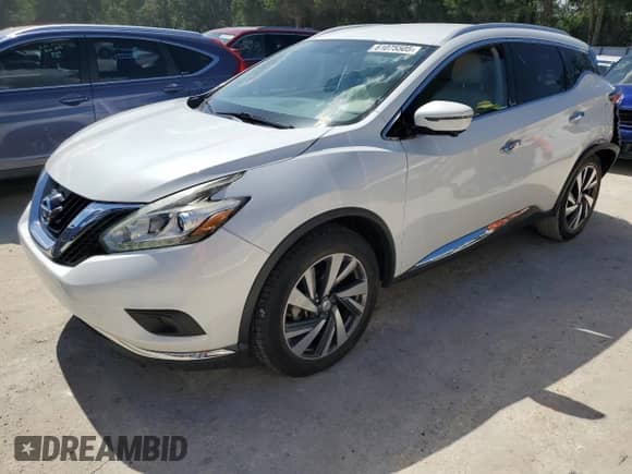 2016 Nissan Murano SL with VIN 5N1AZ2MG3GN101913, listed as a Copart auction lot 61075505 with 98,412 mi miles and Salvage title. Bid and sale history available at DreamBid. Image 1.
