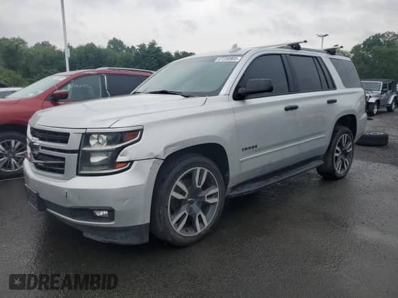 2018 Chevrolet Tahoe Premier z VIN 1GNSKCKJ8JR203491, wystawiony jako Copart lot #67238905 z przebiegiem 144 869 mil mil oraz Czysty tytuł • Clean title. Historia ofert i sprzedaży dostępna na DreamBid. Obrazek 1.