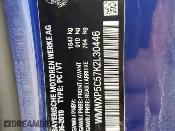 2019 MINI Hardtop Cooper с VIN WMWXP5C57K2L30446, выставлен на аукционе Copart как лот 80151555 с пробегом 41 517 миль миль и Списание • Salvage title. История ставок и продаж доступна на DreamBid. Изображение 12.